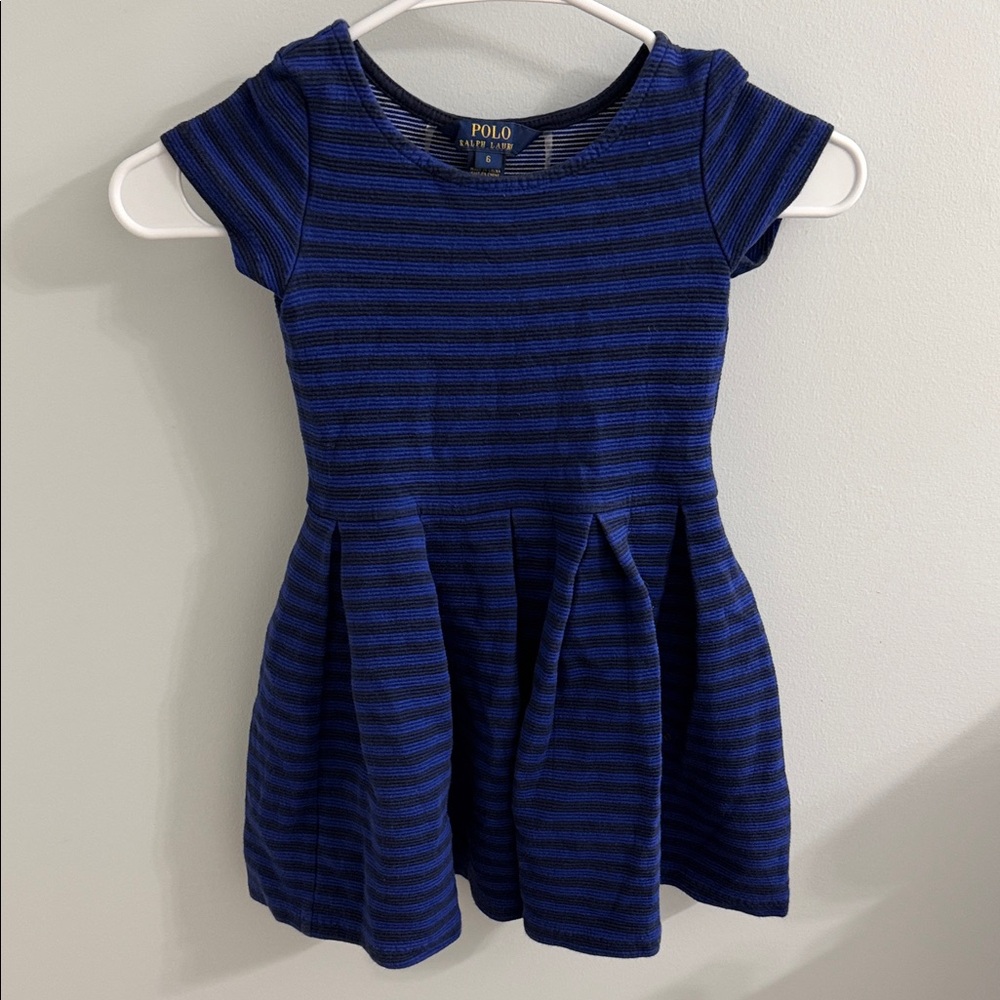 Polo by Ralph Lauren Kids Navy and Black Striped Dress